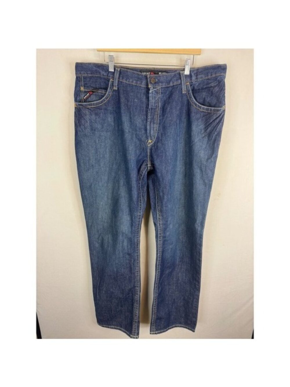Ariat M4 FR Relaxed Boot Cut Jeans Mens 40x34 Blue Flame Resistant Work Pant